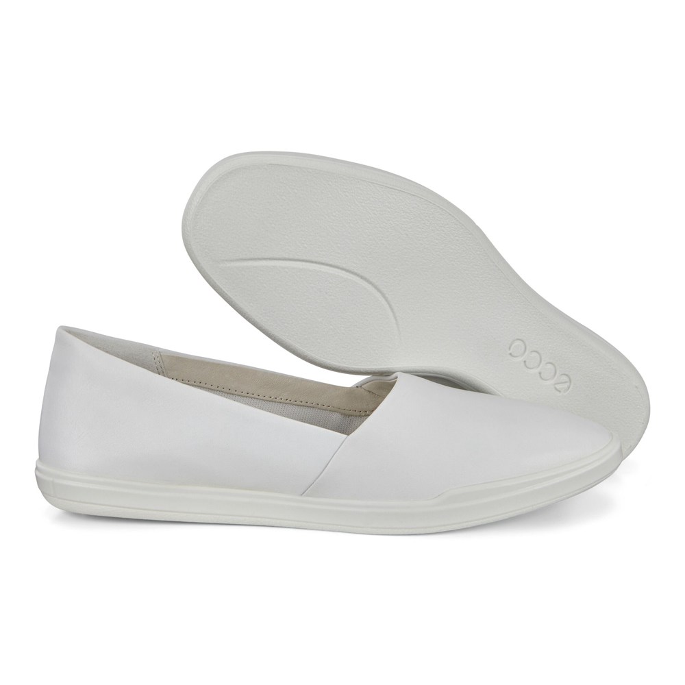 ECCO Womens Loafer White - Simpil - UKF-413085